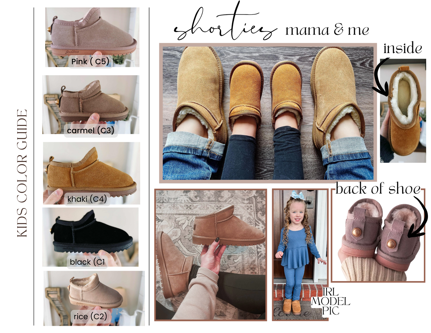 PREORDER: Faux Fur and Suede Mini Shortie Boots (SIZES 5.5-13) BESTSELLER 1.19.26