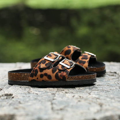 RTS: Glitter & Leopard B Look-a-like Sandal-