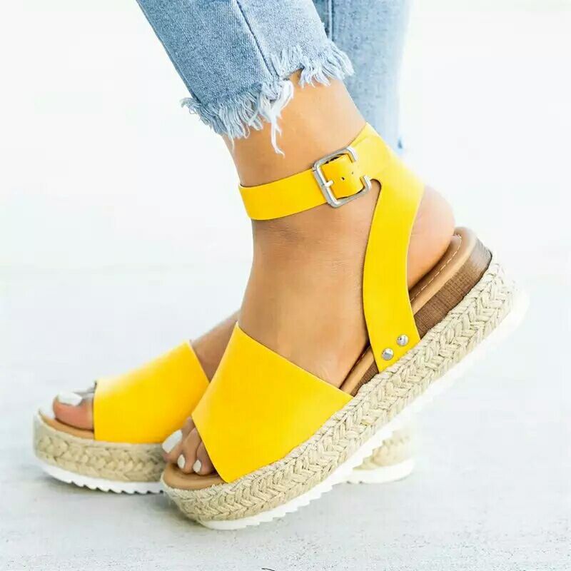 RTS: Whitney Wide Strap Wedge Sandal-