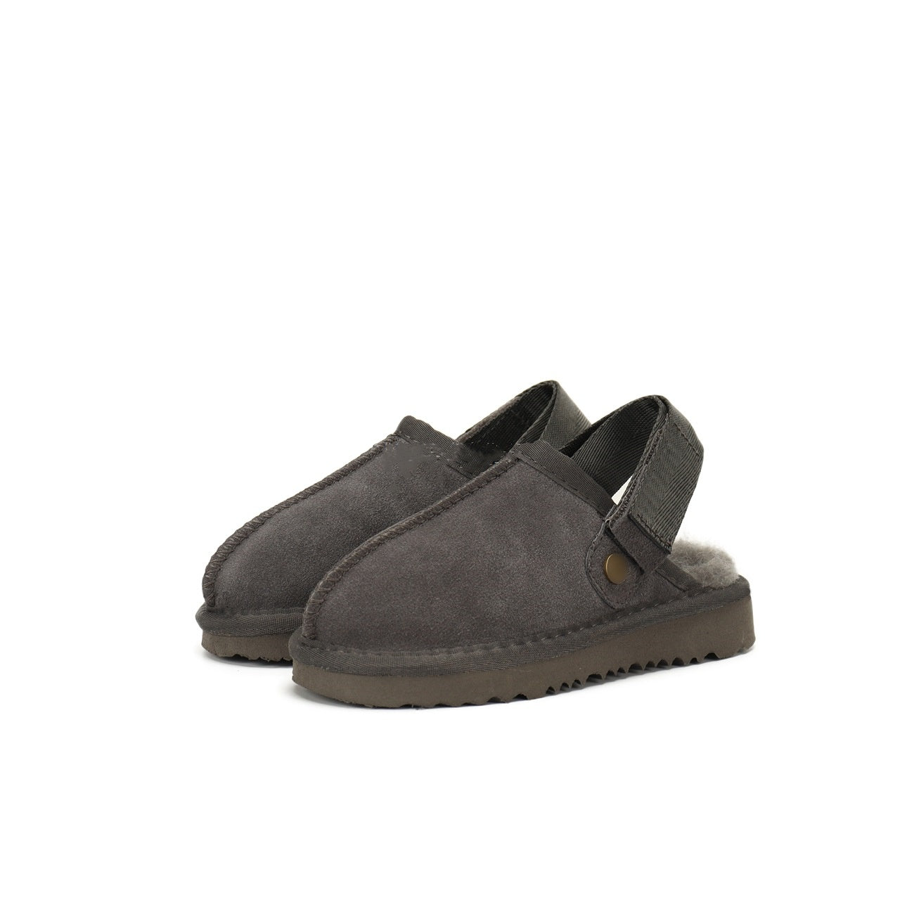 RTS: Faux Suede Slides with Heel Strap (Toddler sizes 12 & 13)