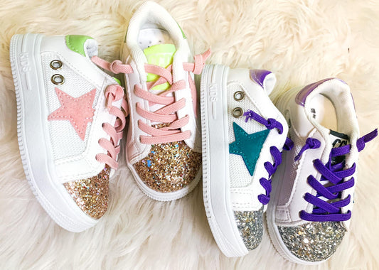PREORDER: Sparkle Toe Star Kids Sneaker 9.22.25 osym