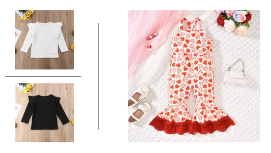 PREORDER: Heart Bell Jumper with Lace Trim & Ruffle Long Sleeve Shirt 1.20.25 osym