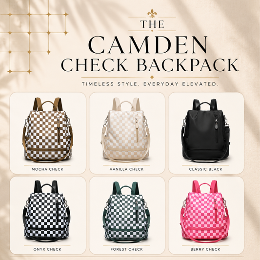 PREORDER: The Camden Check Backpack RERUN 8.10.26