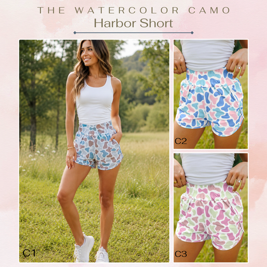 PREORDER: The Watercolor Camo Harbor Short 6.15.26