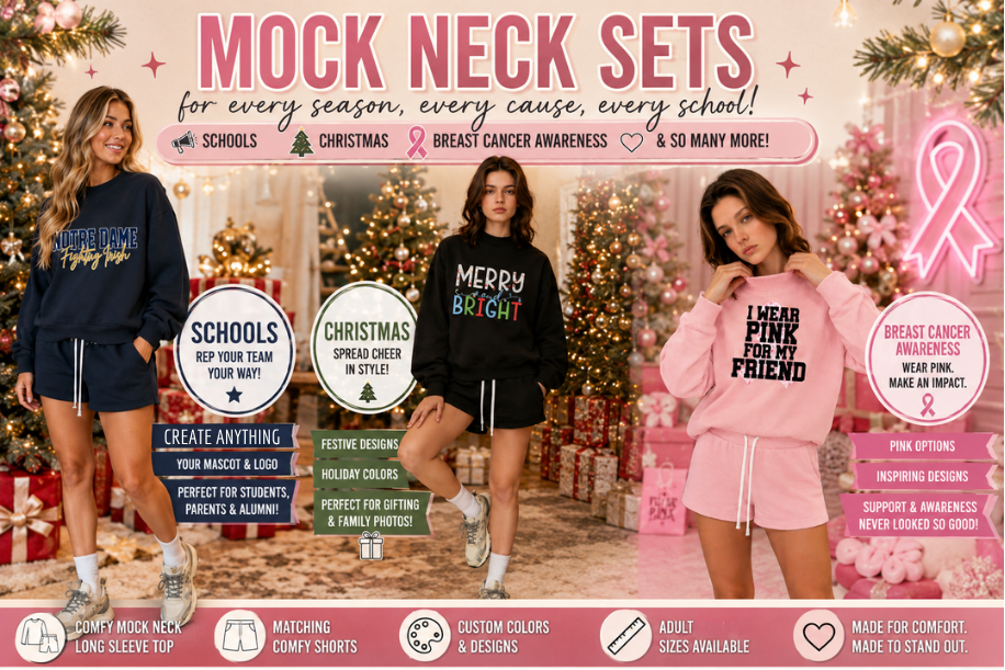 PREORDER: Custom Mock Neck Sets 8.31.26