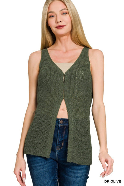 RTS: ZENANA Hood Eye Sweater Layering Vest