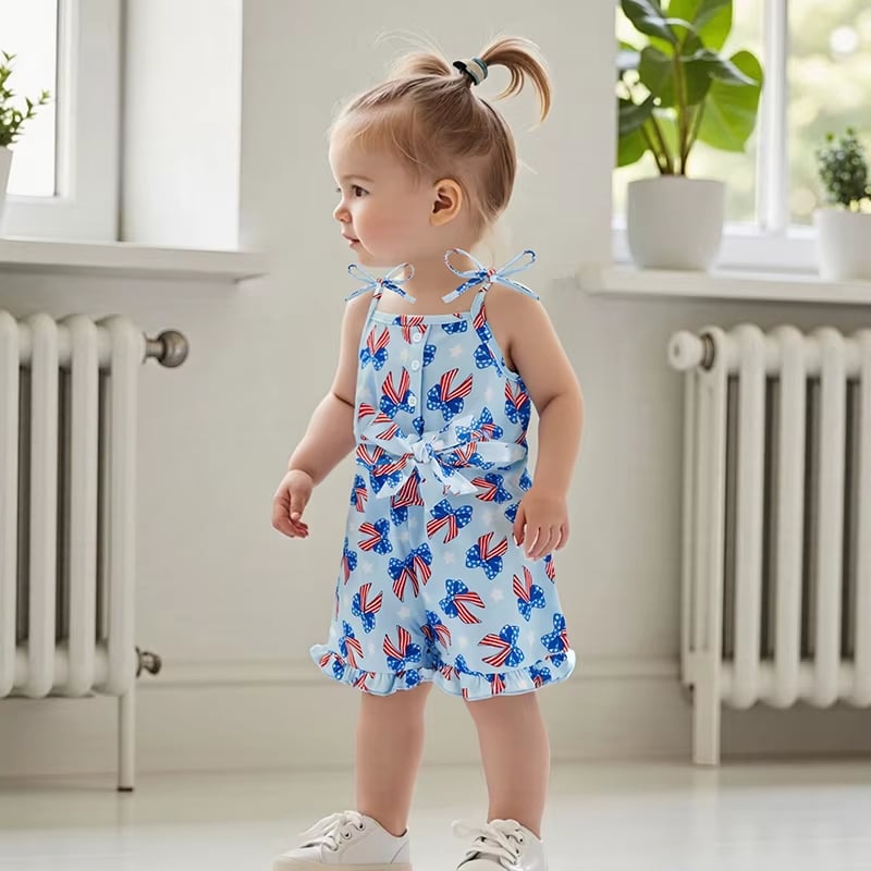 RTS: Flag and Bow Rompers