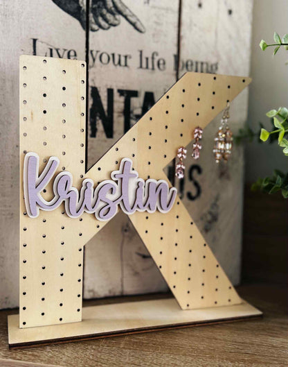 PREORDER: Personalized Name Wood Earring Holder RERUN 11.2.26