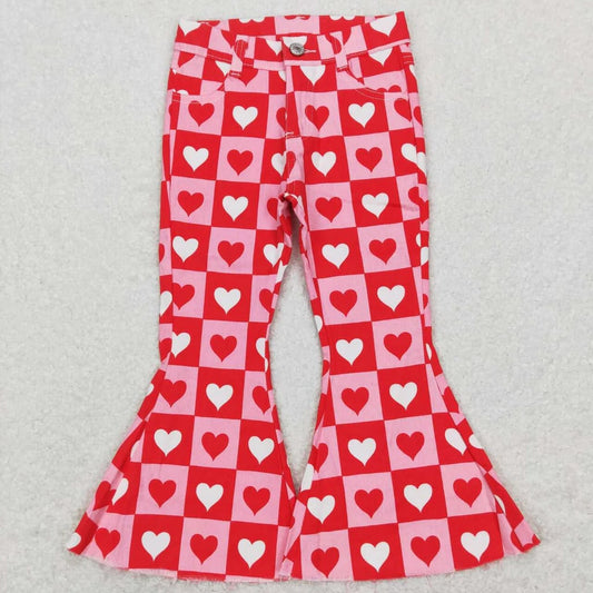 RTS: Checker Heart Denim Bells