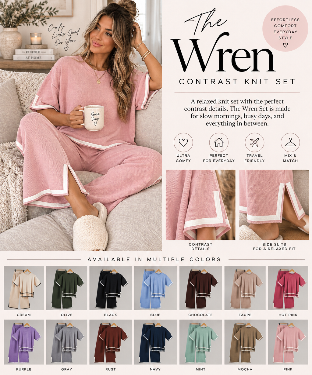 PREORDER: The Wren Contrast Knit Set 9.14.26