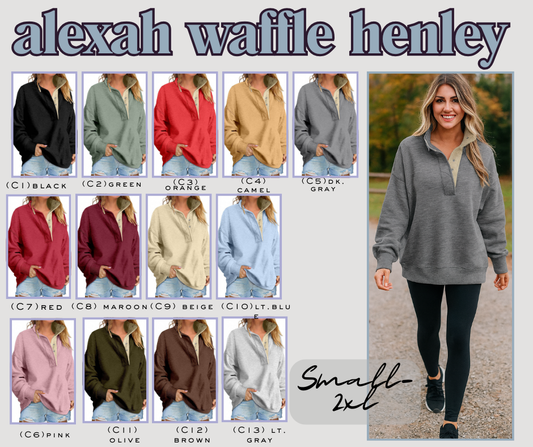 PREORDER: Alexah Waffle Henley 9.22.25 osym