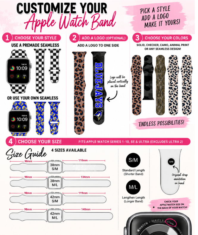 PREORDER: The Signature Custom Watch Band - Premade Design Option  9.14.26
