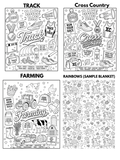 PREORDER: Custom Coloring Blanket (Upload YOUR Design) RERUN 9.28.26