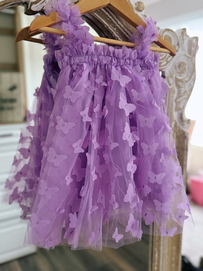 RTS: Butterfly & Flower Tulle Twirl Dress-