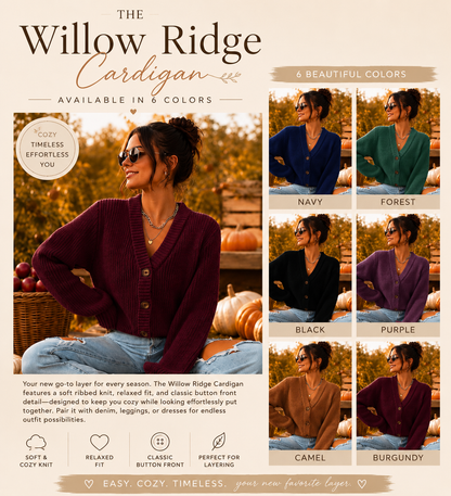 PREORDER: The Willow Ridge Cardigan RERUN 9.21.26