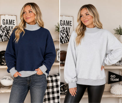 PREORDER: Custom Reversible Mock Neck Sweaters – NEW Colors 9.14.26