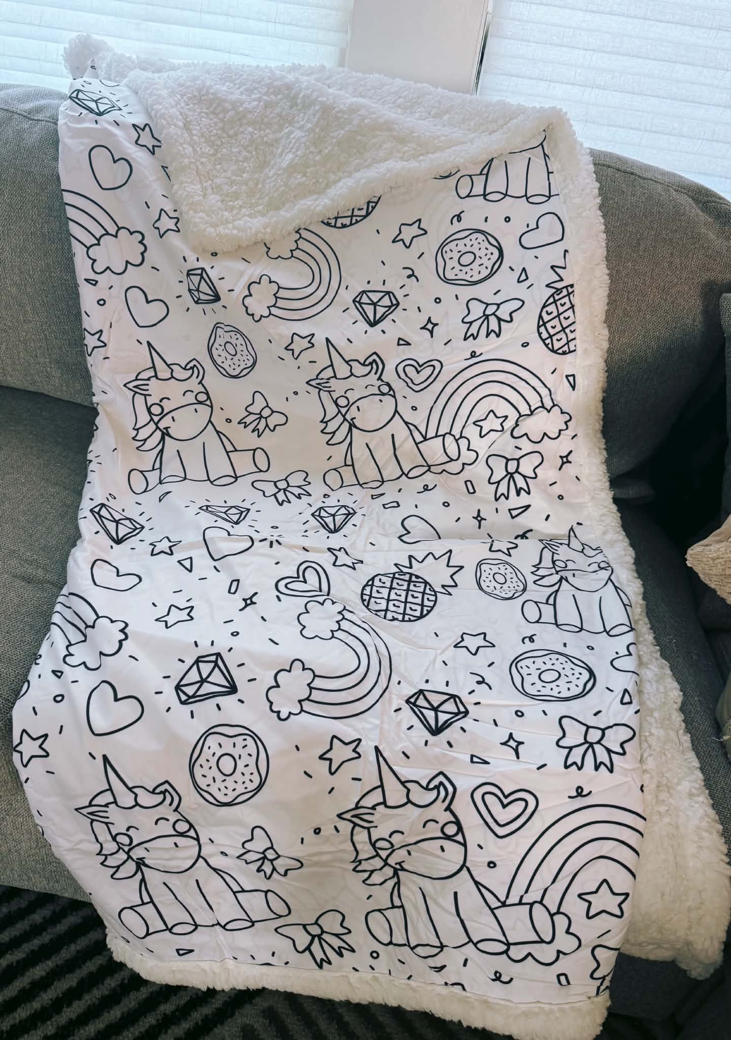 PREORDER: Custom Coloring Blanket (Premade Designs)  7.27.26