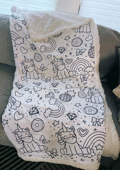 PREORDER: Custom Coloring Blanket (Upload YOUR Design) RERUN 9.28.26