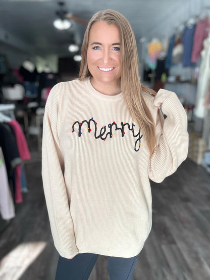 black friday pink saturday RTS: Adult and Kid Rope Embroidered Holiday Sweaters