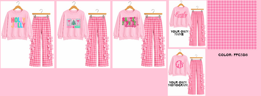 PREORDER: The Exclusive Holiday Custom Crewneck Bow Set | Premade Pink Christmas  11.2.26