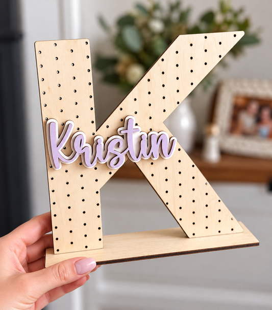 PREORDER: Personalized Name Wood Earring Holder RERUN 11.2.26