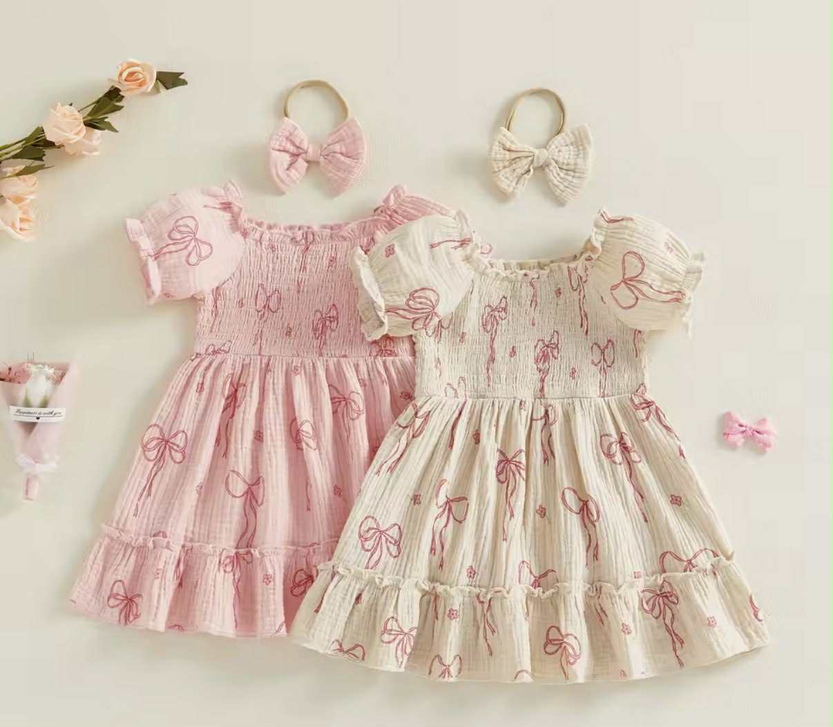 PREORDER: Pretty in Bows Smocked Dress 1.19.26