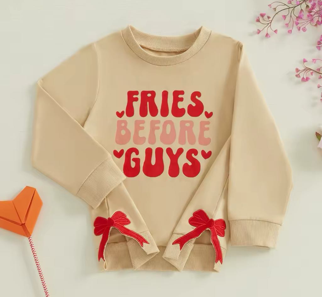 PREORDER: Fries before Guys/ Bows and Kisses Sweatshirt 1.20.25 osym