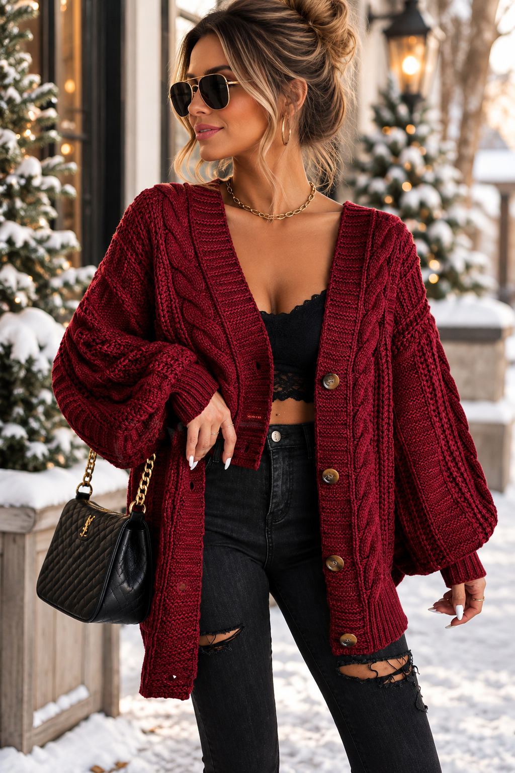 PREORDER: The Aspen Cable Knit Cardigan 11.2.26