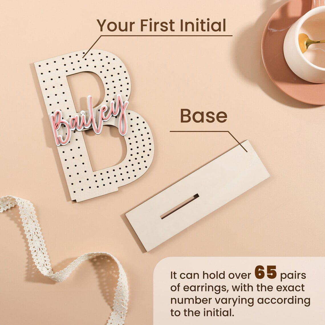 PREORDER: Personalized Name Wood Earring Holder 1.19.26 osym