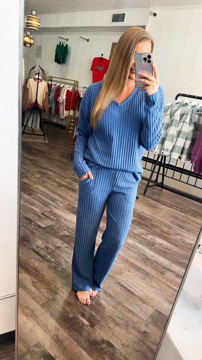 RTS: The Becky Ribbed Pullover and Pant Set