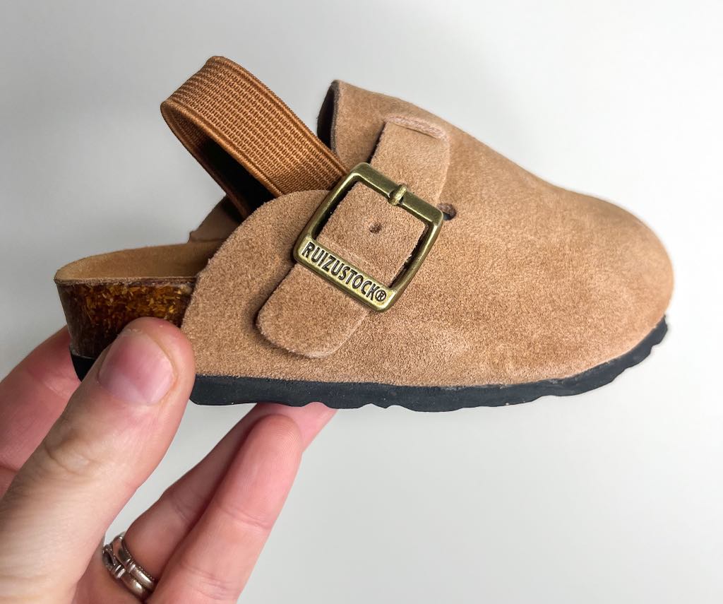 RTS: Leather Kid Clog with Heel Strap