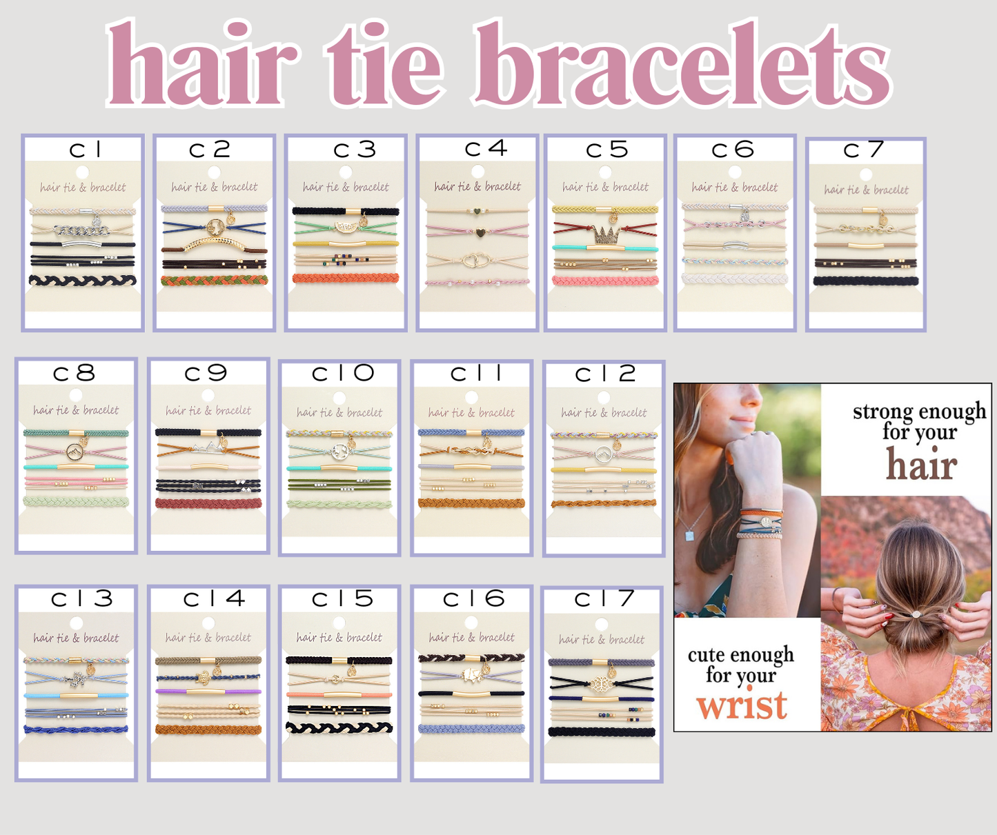 PREORDER: Hair Tie Bracelets RERUN 3.9.26 osym