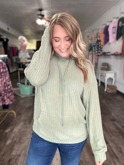 RTS: The Bricelynn Ribbed Hood Sweater