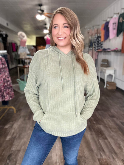 RTS: The Bricelynn Ribbed Hood Sweater