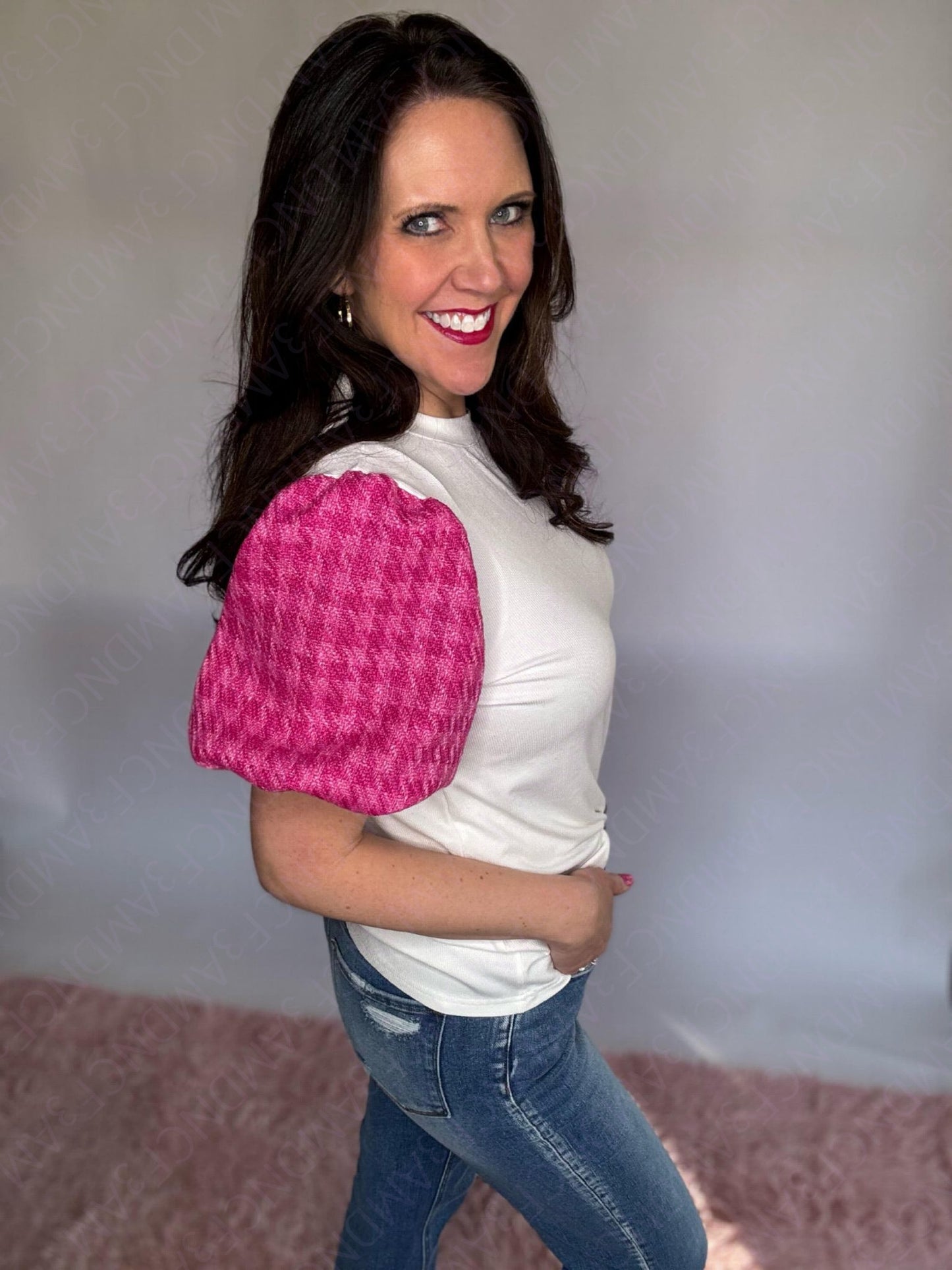 RTS: Leeann Pink Puff Shirt!