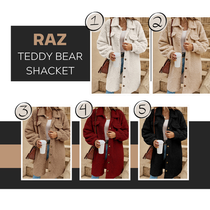 PREORDER: RAZ Teddy Bear Shacket RERUN 10.19.26 osym