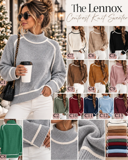 PREORDER: The Lennox Contrast Knit Sweater 11.2.26