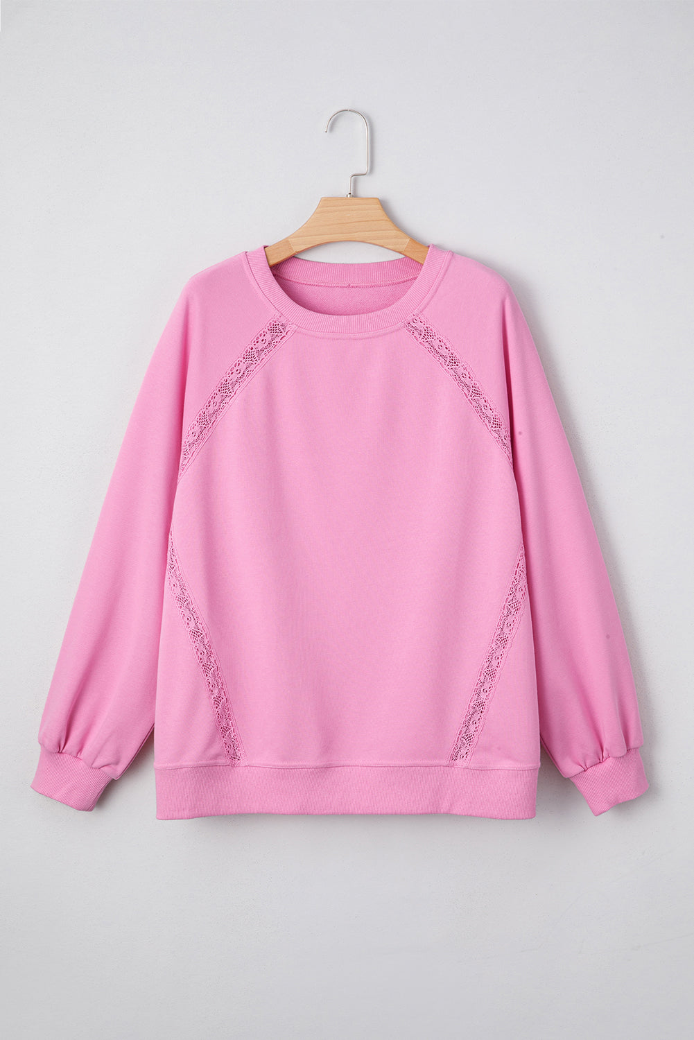 rts: pink lace crew