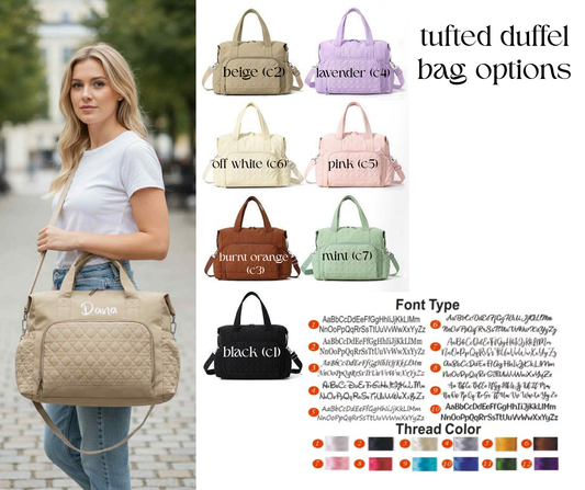 PREORDER: Tufted Duffel Bags 1.19.26 osym