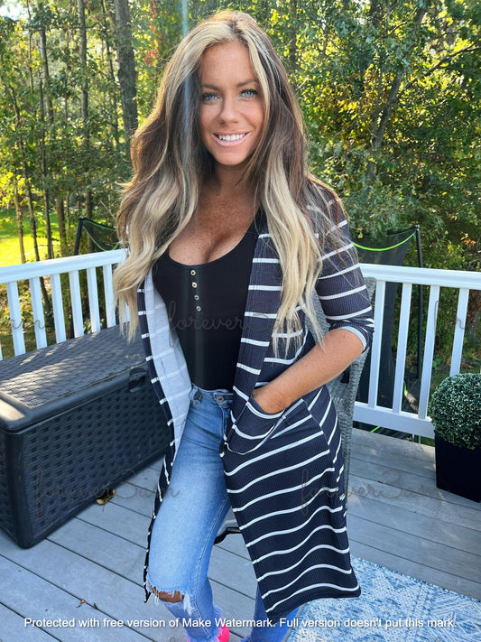 RTS: Ribbed Long Pocket cardis-