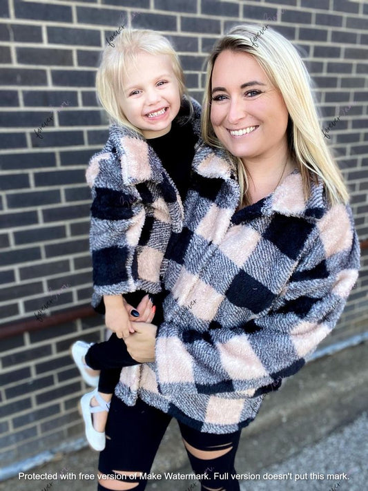 RTS: Mommy and Me Benji Sherpa Button up-