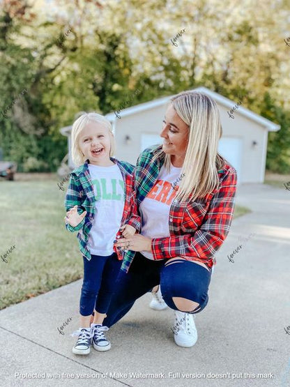 RTS: Mommy and Me Christmas Flannel *