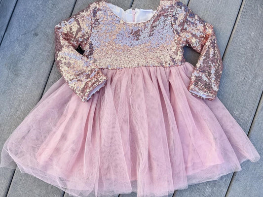 RTS: Sequin twirl dress-