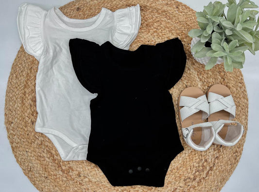 RTS: Basic Staple Ruffle Sleeve Shirt/Onesie-