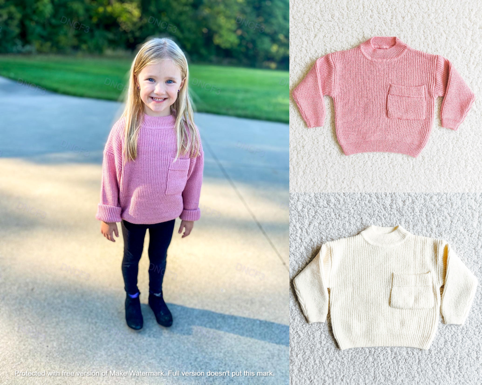 RTS chunky knit pocket sweaters-