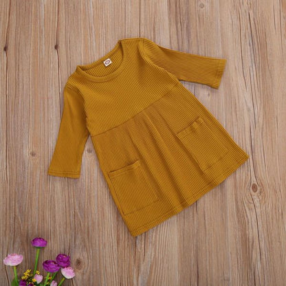 RTS: Ribbed Pocket Dress-