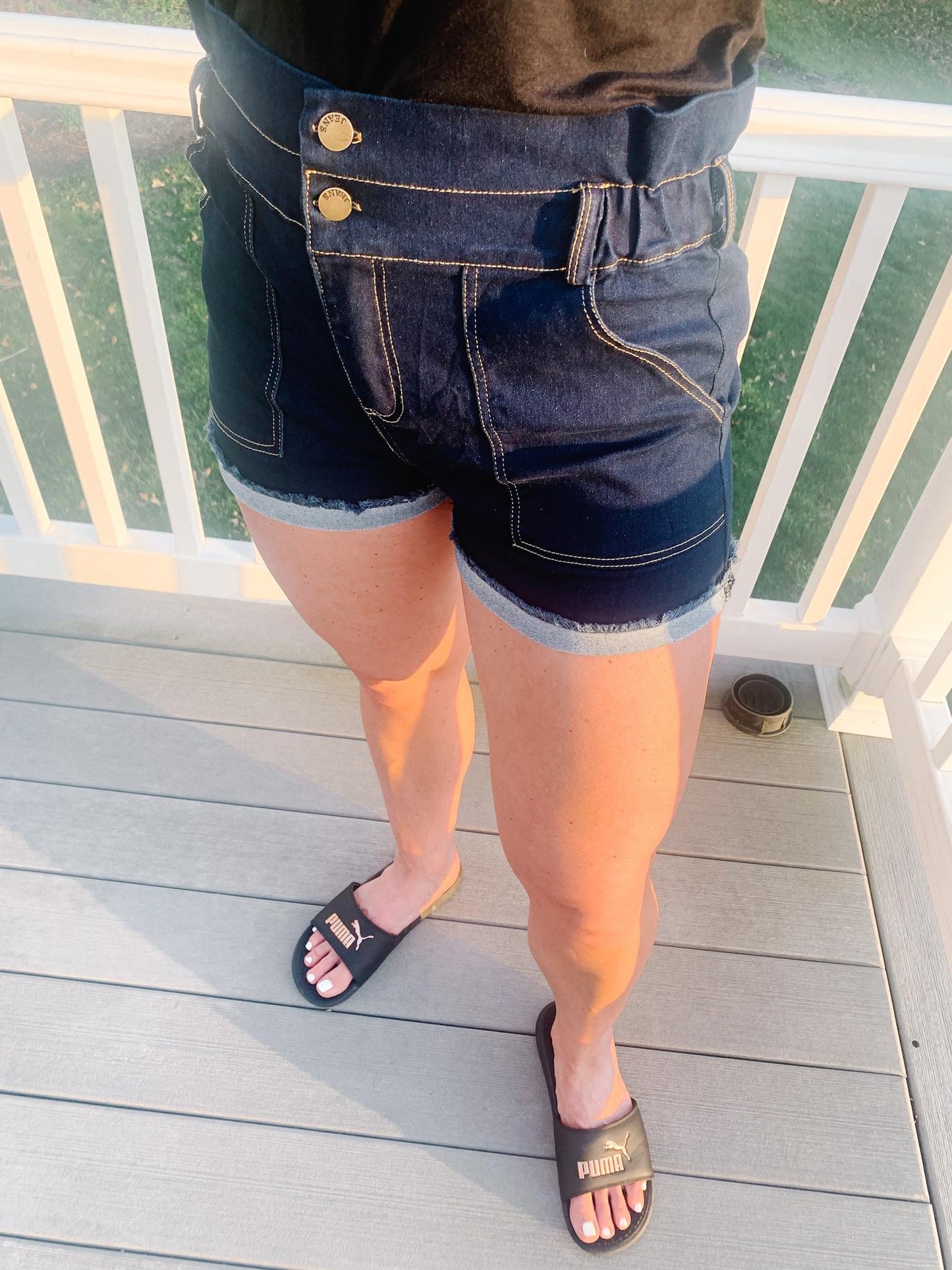 RTS: Mommy and Me Denim Paper Bag Shorts-