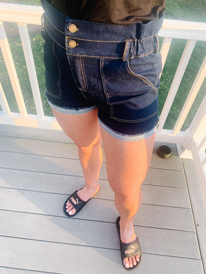 RTS: Mommy and Me Denim Paper Bag Shorts-