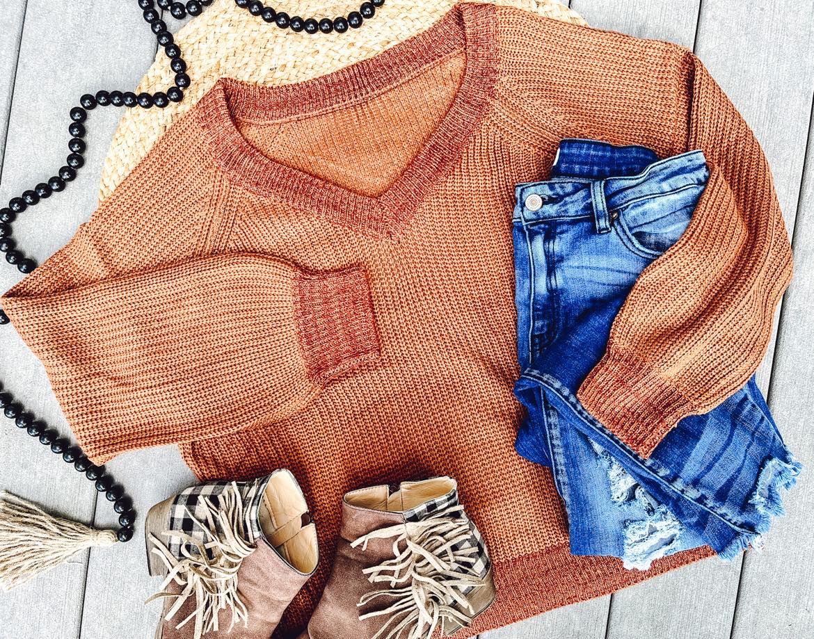 RTS: Balloon Sleeve Basic Knit-