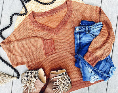 RTS: Balloon Sleeve Basic Knit-
